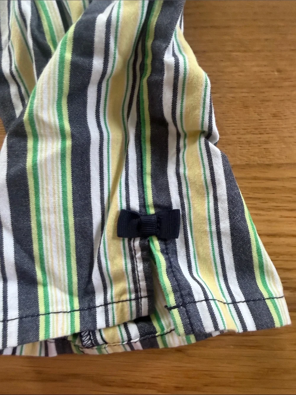Gymboree 2T Striped Green, Navy & Cream Wide-Leg Pants
